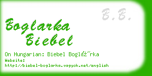 boglarka biebel business card